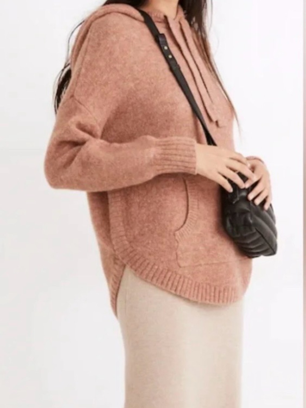 Madewell Wilmington Hoodie Sweater in Heather Taffy , Sz XS